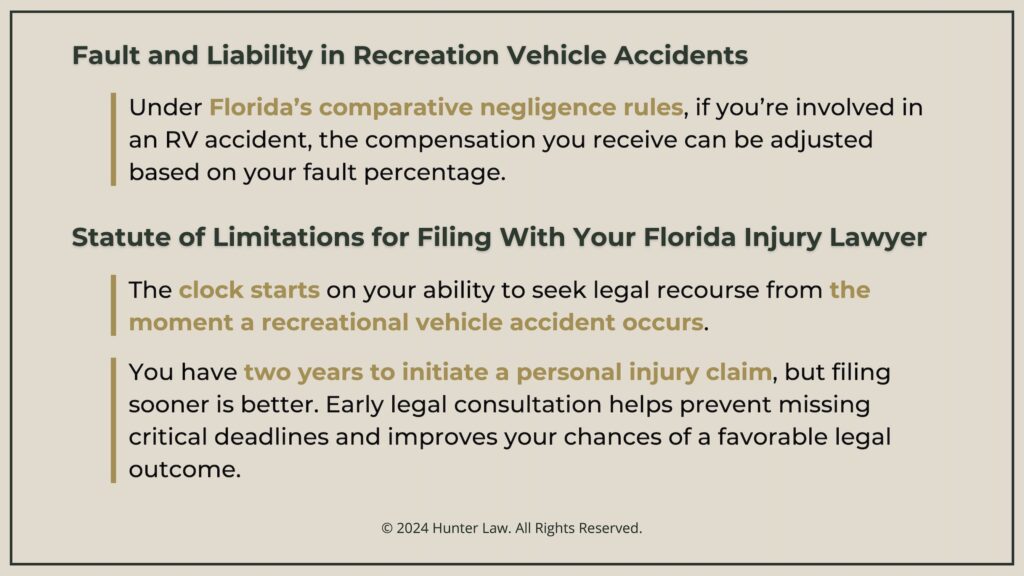 Callout 2: Fault & liability and statue of limitations for filing with Florida injury lawyer