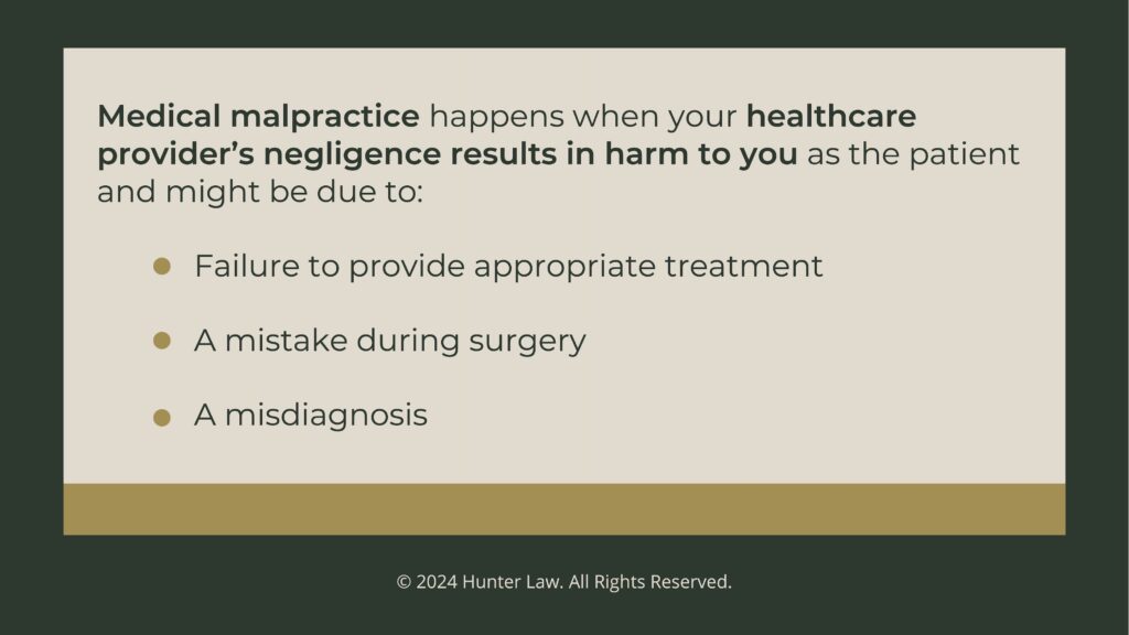 Callout 1: Medical malpractice definition.