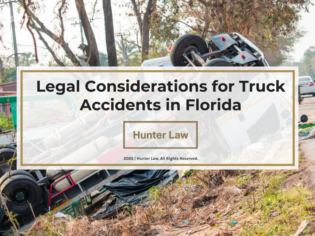 Truck accident on sloped side of road- Legal Considerations for Truck Accidents in Florida.