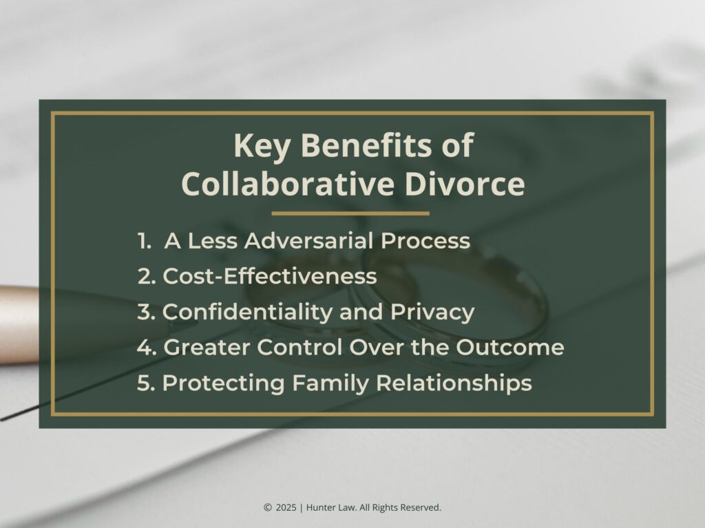 Five key benefits of collaborative divorce. 